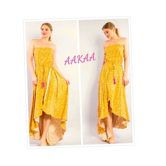 🌻HP🌻AAKAA Hi low Maxi Floral Dress - Picture 1 of 10